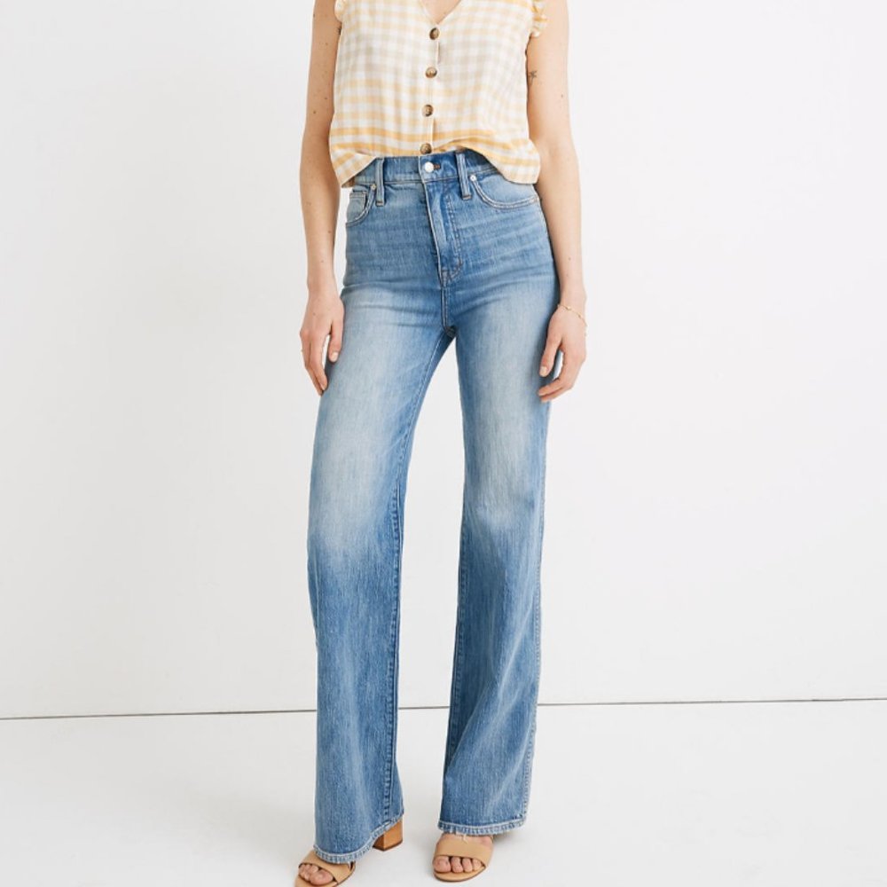 Madewell High-Rise Flare Jeans | Color: Arbordale Wash | Size: 25